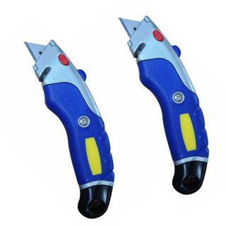 Kit 2 Estiletes Trapezoidal Metal Emborrachado De Segurança 18mm Com 10 Lâminas em Oferta na Shopee