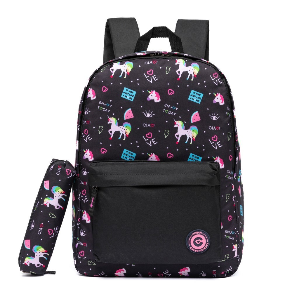 Kit Mochila + Estojo Coban Feminina Escolar Passeio Moderna em Oferta na Shopee