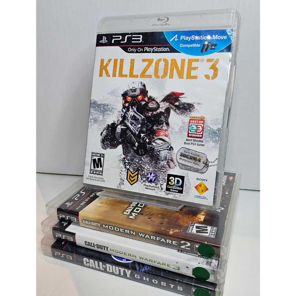 KIT JOGOS PS3 - KILLZONE 3, CALL OF DUTY MW2 & 3 e GHOSTS - USADOS