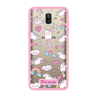 Capinha para Samsung J8 Anti Impacto Personalizada - Unicórnio com nome e fundo transparente em Oferta na Shopee