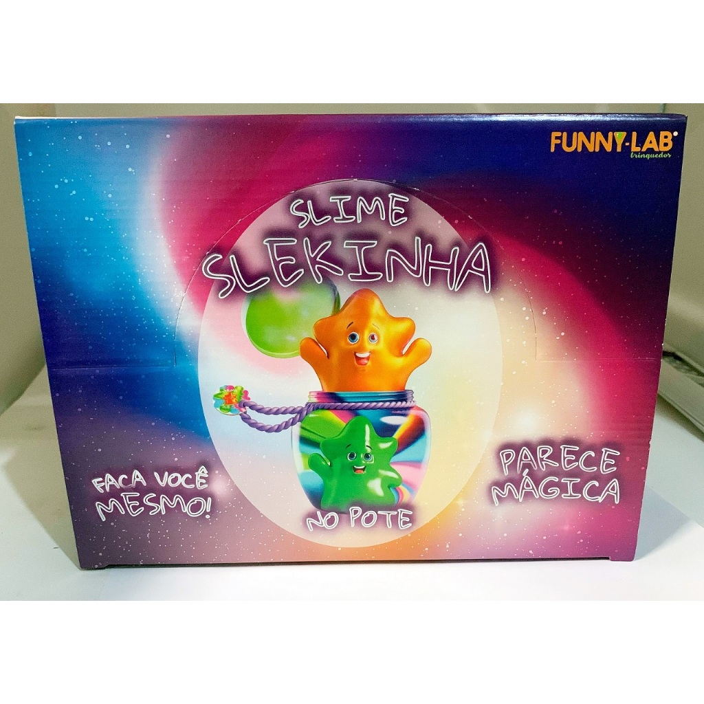 Kit 30 | 24 | 20 | 16 Slekinha no Pote - faça você mesmo 120 gramas de Slime - Funny-lab Brinquebol