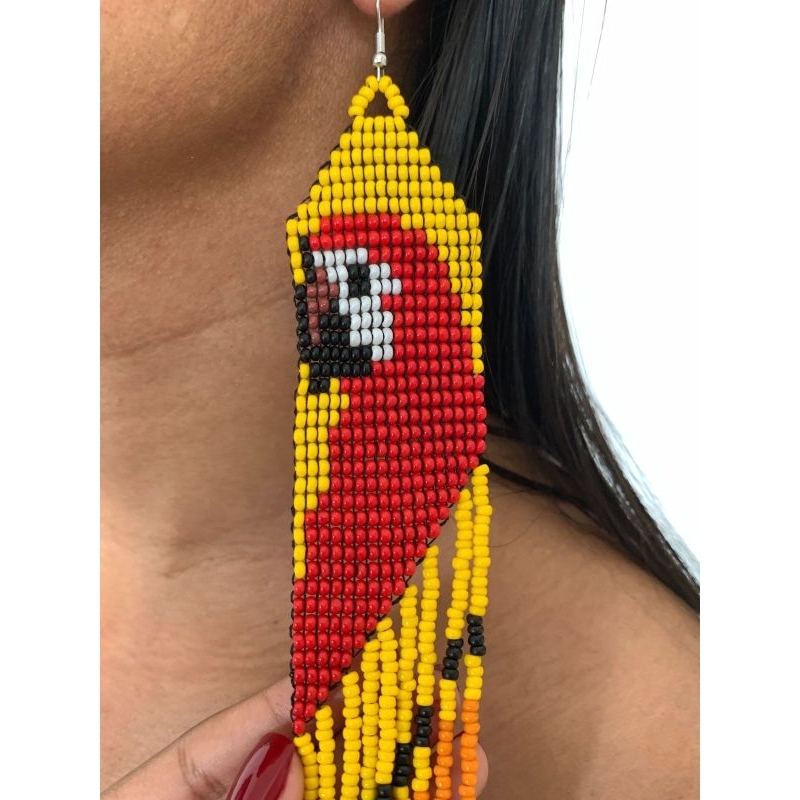 Brincos arara/brincos longos araras