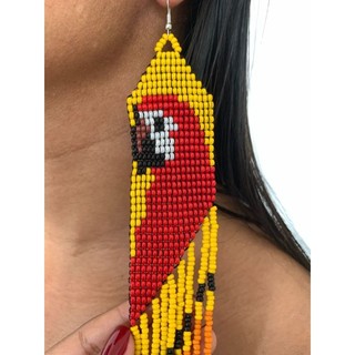 Brincos arara/brincos longos araras