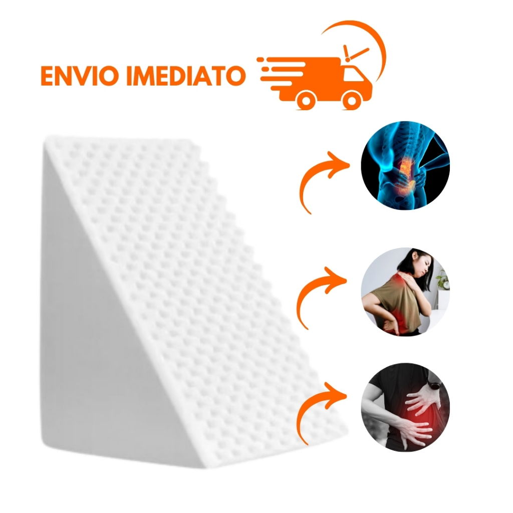Travesseiro Encosto Triangular Repouso Leitura Capa Com Ziper - 100% Anatômico Pós Cirúrgico operatório abdominoplastia