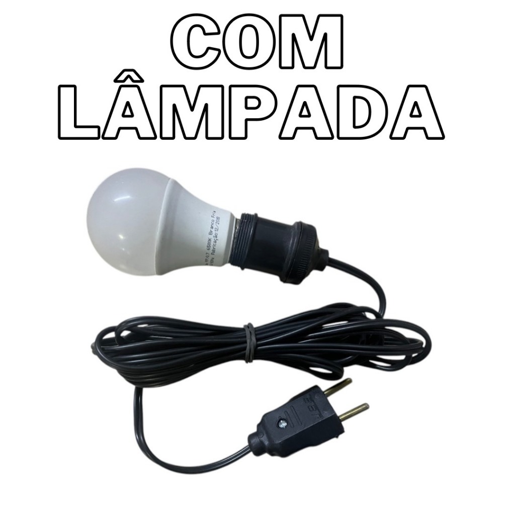 Soquete Com Rabicho Extensor - 3, 5, 10, 15, 20 e 30 Metros em Oferta na Shopee