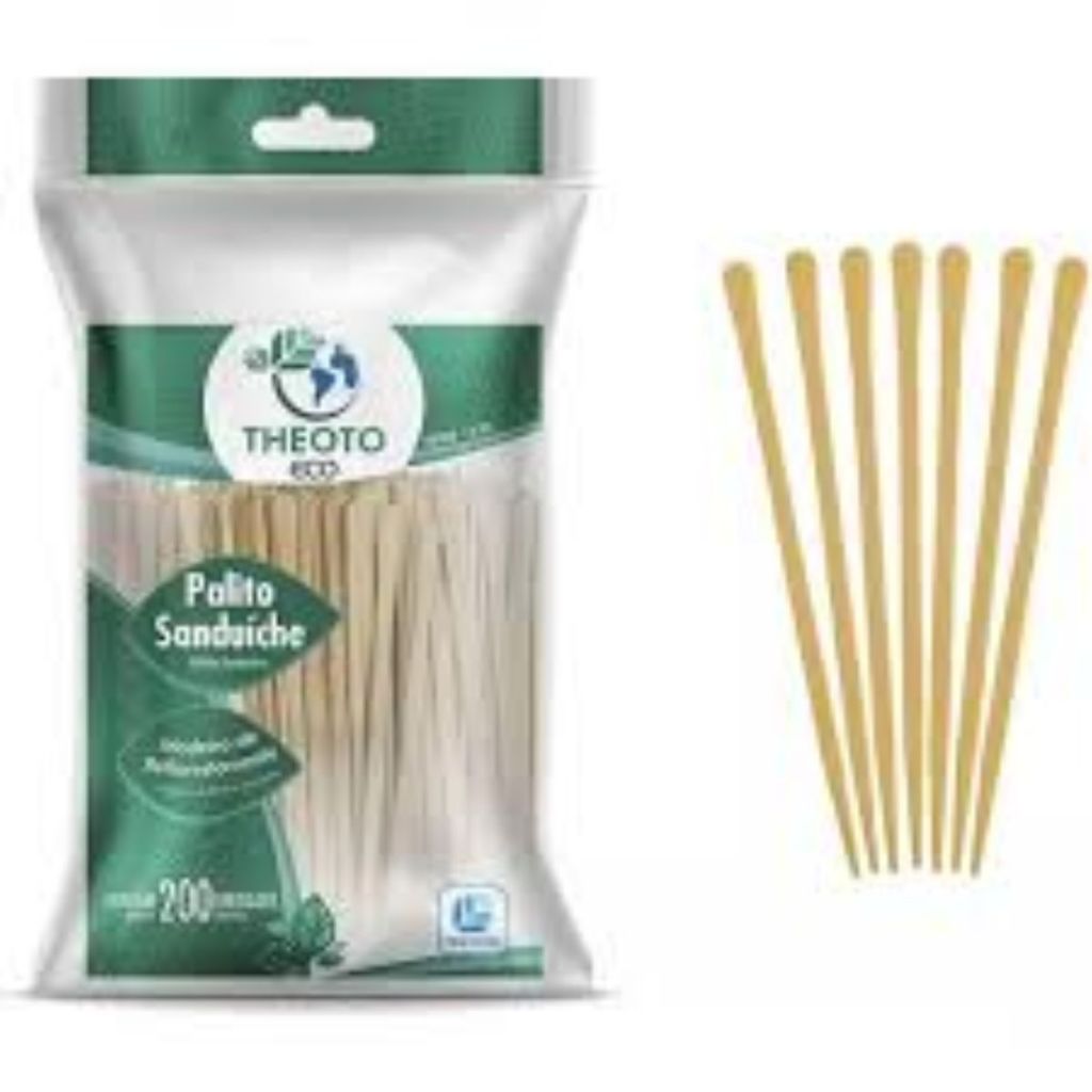 Palito Sanduiche  Espeto para Aperitivos de Frios e Petiscos - pct com 200