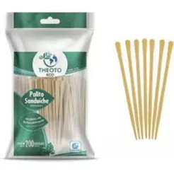 Palito Sanduiche Espeto para Aperitivos de Frios e Petiscos - pct com 200