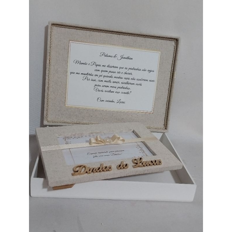 Convite de batizado/convite padrinhos de batismo