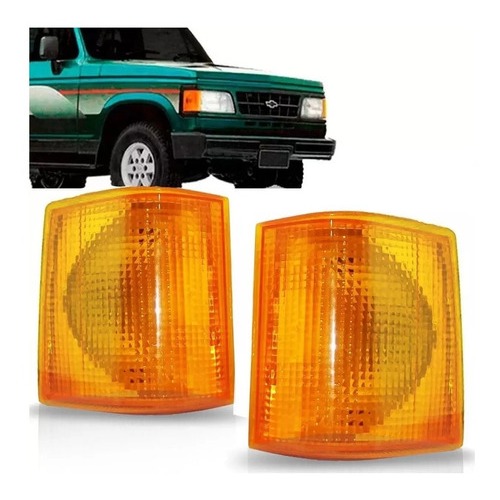 Par de Lanterna Pisca Seta Dianteira Chevrolet A20 C20 D20 Bonanza 1993 1994 1995 1996 1997 1998 Ambar em Oferta na Shopee