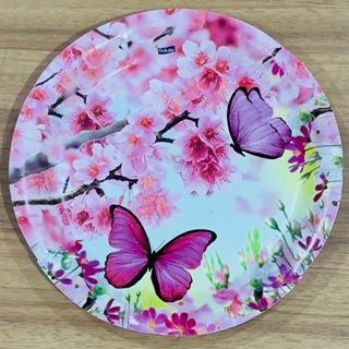 8 ~32 PRATO FESTA  JARDIM DAS BORBOLETAS DE PAPEL 18 CM FESTCOLOR em Oferta na Shopee
