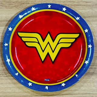 8 ~ 32 PRATO FESTA  MULHER MARAVILHA  DE PAPEL 18 CM FESTCOLOR em Oferta na Shopee