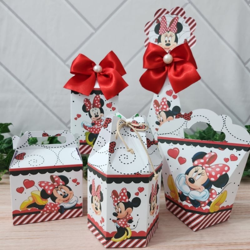 Minnie Vermelha Kit Personalizado l Kit Festa l Lembrancinha l Aniversario l Caixinhas Personalizadas l Festa Infantil