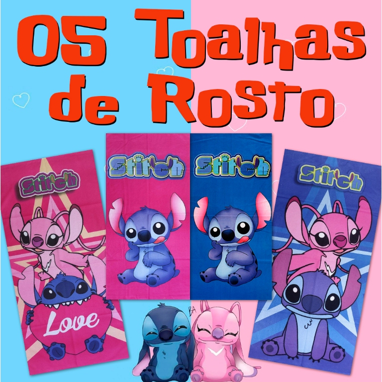 5 toalhas de Rosto e Mão Stitch Surtidas Infantil Menino Menina em Oferta na Shopee