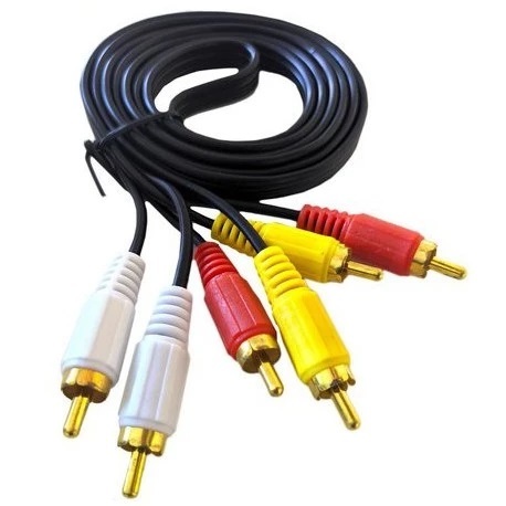 Cabo 3 Rca X 3 Rca Áudio Vídeo 1,5m Dvd Player Video Game receptor