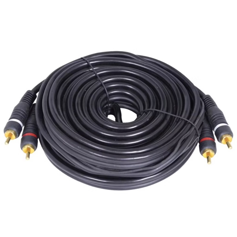 Cabo Rca Kx3 5 Metros 5mm Emborrachado Som Automotivo P/ Modulo