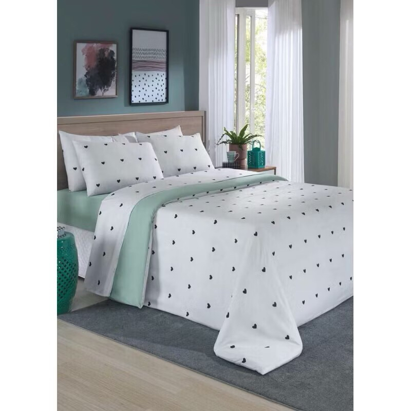 Jogo De Cama Casal Padrão 3 Peças Estampado Luxo- Estampas Sortidas