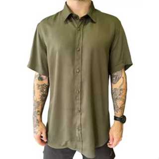 CAMISA DE BOTÃO LINHO GOLA COLARINHO - P AO XGG TAMANHO ESPECIAL PLUS SIZE em Oferta na Shopee