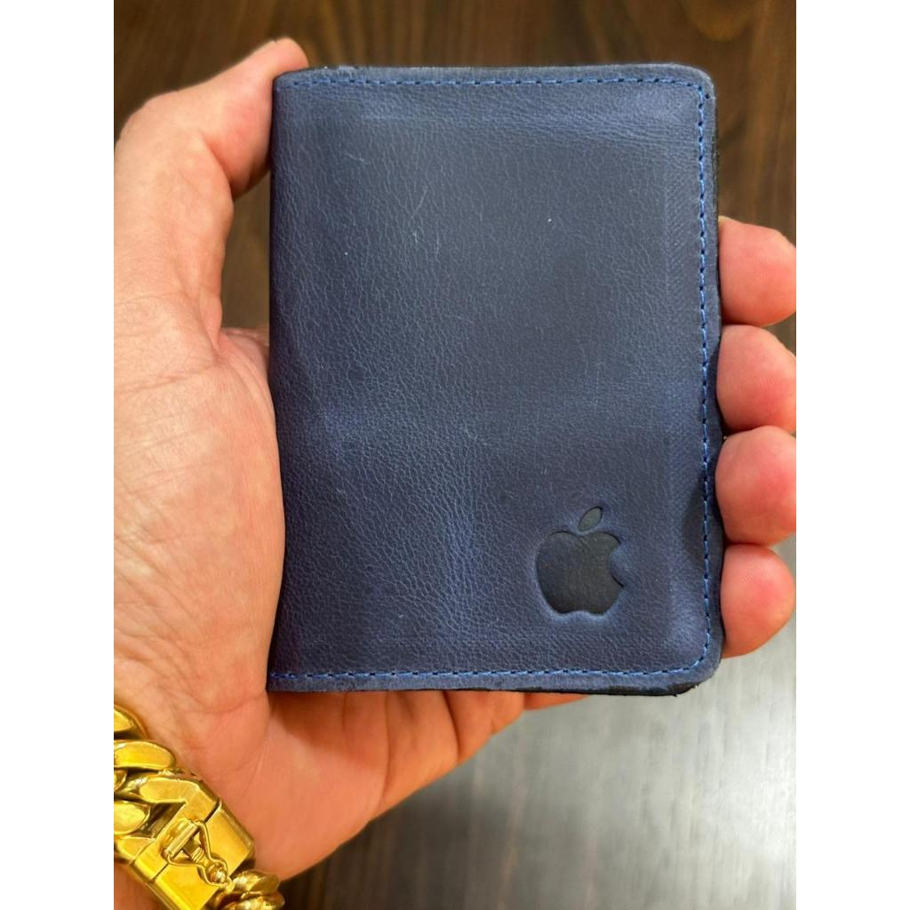 Carteira Porta Cartão RG Personalizado Apple de Couro Legitimo Envio Imediato
