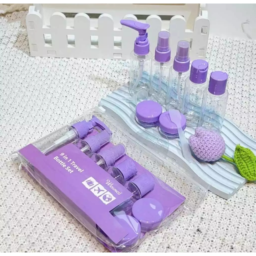 Imagem kit de frascos para viagem 10/8 peças creme cosméticos pote higiene pessoal