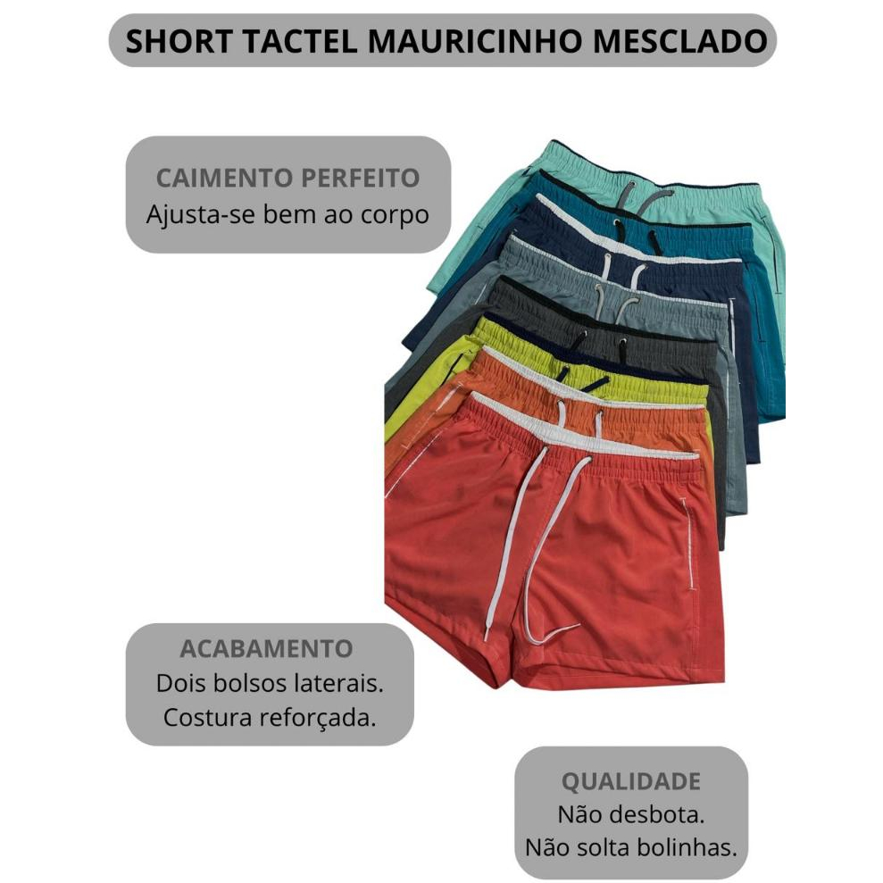 Kit 3 Shorts Feminino Mesclado Cintura Alta Soltinho Bermuda Feminina Praia Fitness Academia Piscina