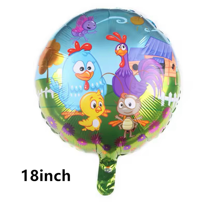 10 Balão Metalizado Galinha Pintadinha Redondo 45cm em Oferta na Shopee