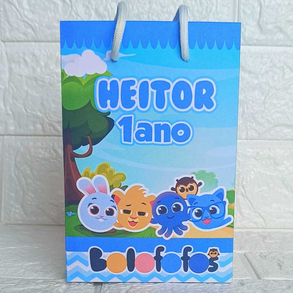 PEGUE E MONTE Sacolinha Personalizada  Bolofofo Tamanho 10x15cm  Lembrancinha Festa Infantil- Sacola Surpresa