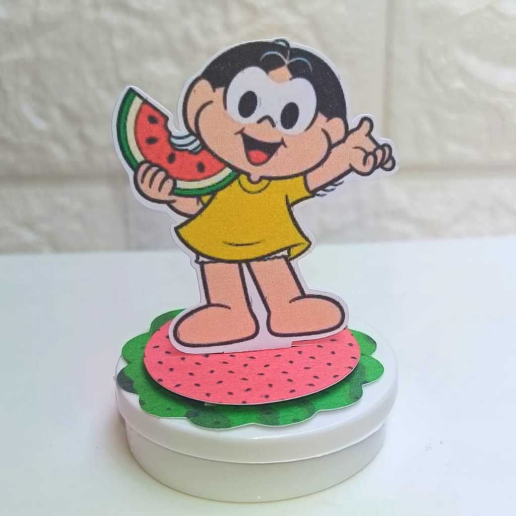 Aplique 3D em pé Magali Personalizado  para latinhas caixa acrilica Lembrancinha Festa Infantil