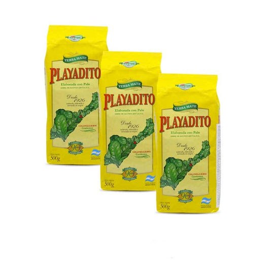 Kit 3 Unidades Erva Mate Playadito Tradicional – 500g cada | Importada da Argentina em Oferta na Shopee