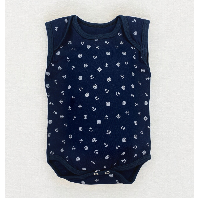 Body Regata Bebê Âncora 100% Algodão