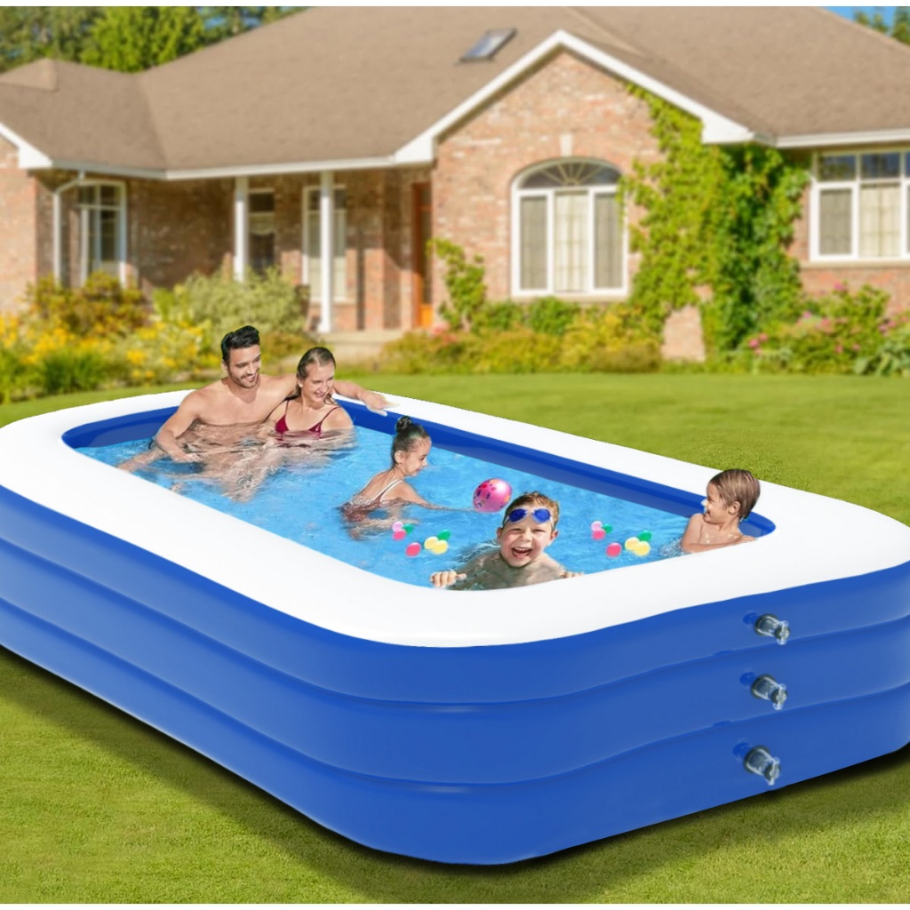 Brastoy Piscinas Infláveis Adultos 1100L Família Piscinas 250X160X50cm