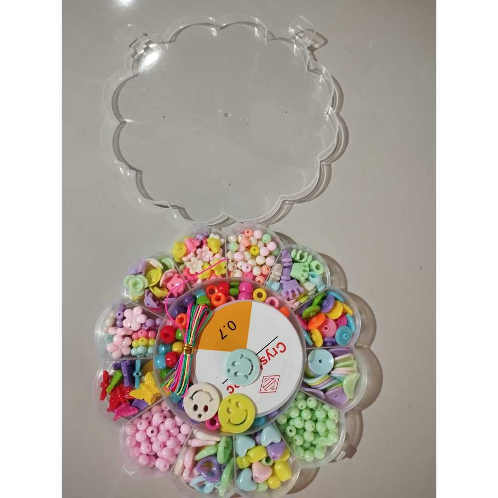 Maleta Infantil Florzinha + Silicone Miçangas de fazer Pulseiras Miçangas Colares Crianca em Oferta na Shopee