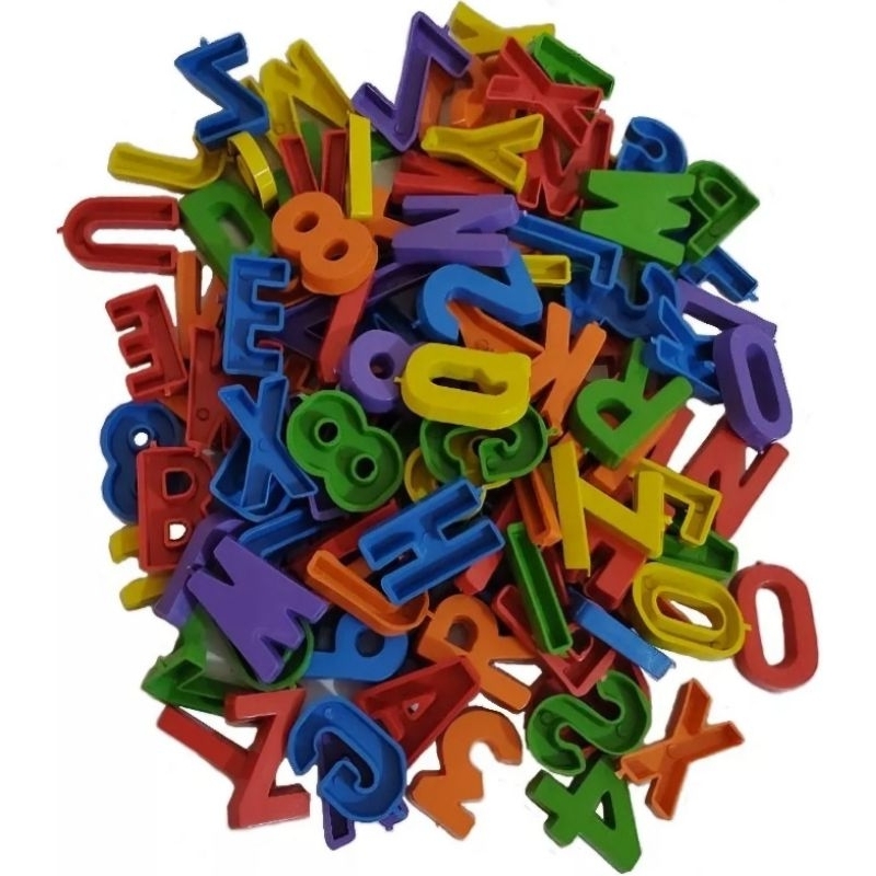 KIT 200 LETRAS E NUMEROS  COMPLETO  E SORTIDOS PODE  CONTER REPETIÇOES  ALFANUMERICO BRINQUEDO DIDATICO em Oferta na Shopee
