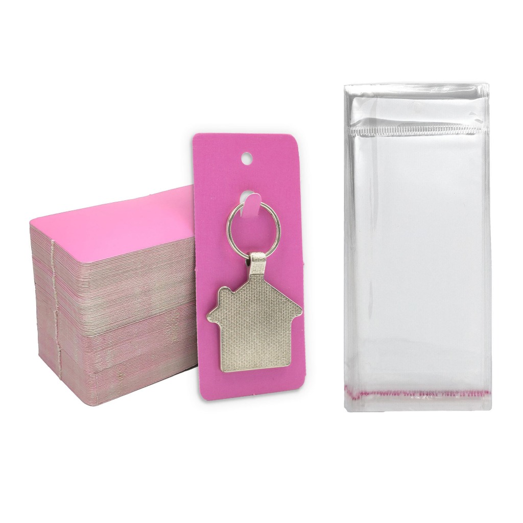 Kit 200 Cartela de Chaveiro e 200 Saquinho 6x12 c/furo em Oferta na Shopee