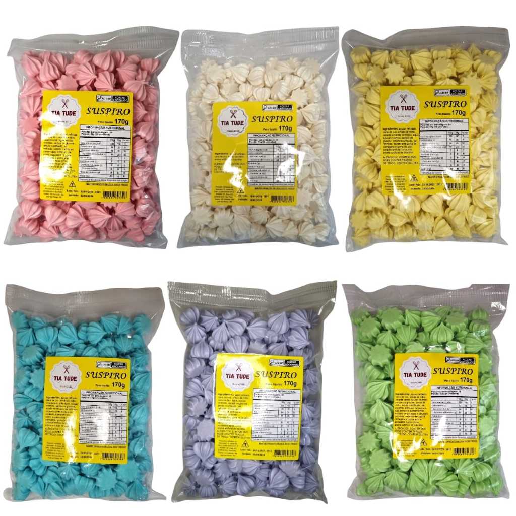 Mini Suspiro  Premium Lembrancinha c/aprox. 400 unid. 2 pacotes escolher a Cor em Oferta na Shopee