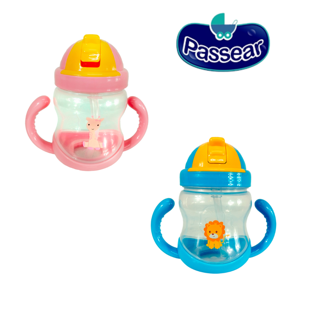 Copo de Treinamento Canudo Silicone 240ml Primeiros Passos do Bebê Tomar Água com Facilidade Basic