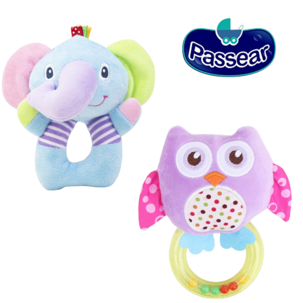Chocalho Brinquedo Plush para Bebê Desenvolvimento e Estímulo Sensorial e Diversão Garantida Basic