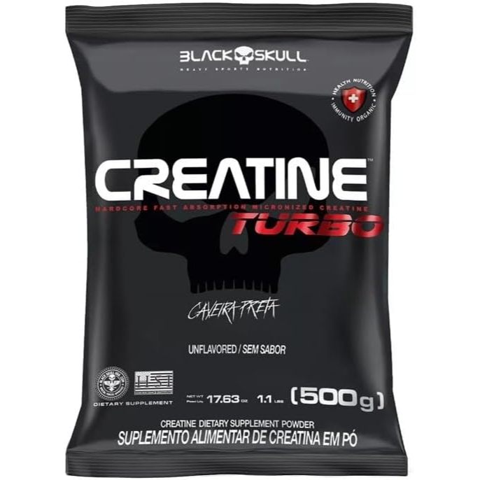 Creatina Turbo Refil 500g - Black Skull