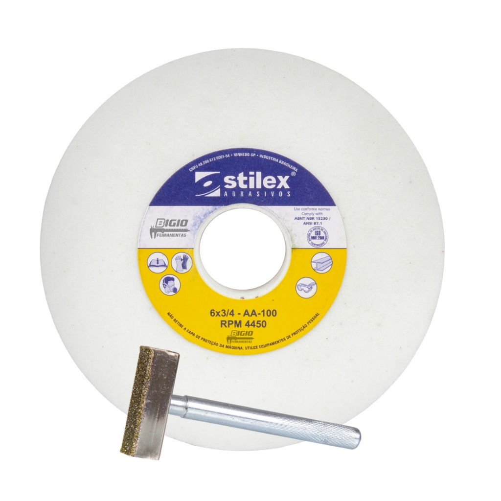 Diamante Para Acertar Rebolo + Rebolo Branco Gr 100