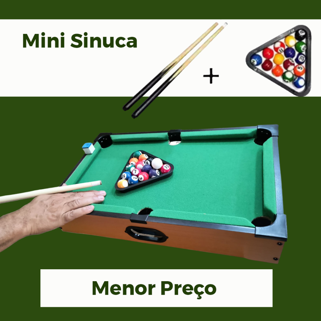 Jogo Bilhar Mini mesa se sinuca snooke Completo Brinquedo Infantil Promoção