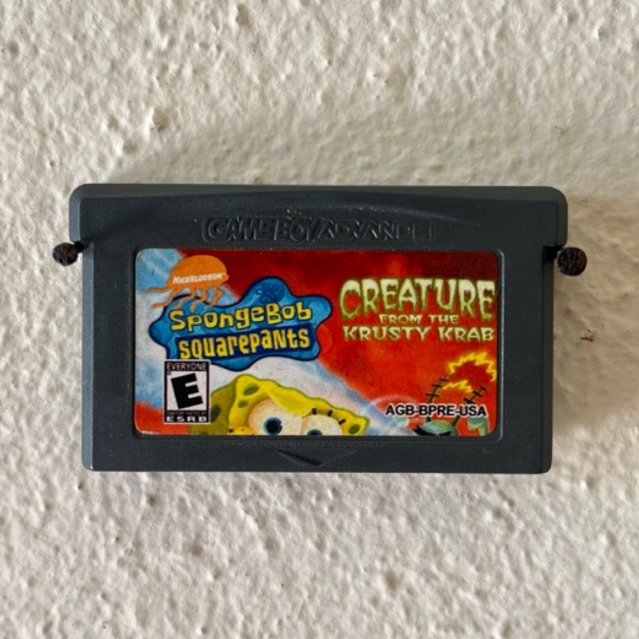 jogo fita de game boy - spongebob squarepants bob esponja creature from the krusty krab nintendo gba