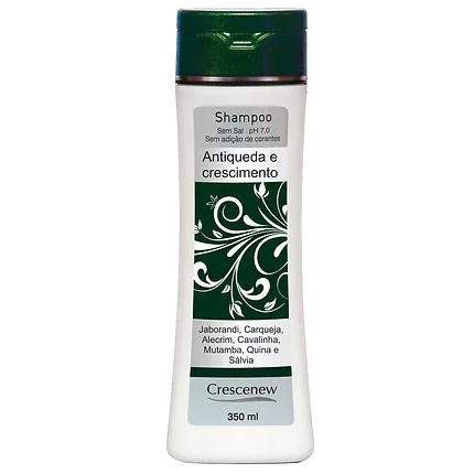Shampoo Crescenew Antiqueda e Crescimento Jaborandi, Carqueja, Alecrim 350ml - Com BIOTINA