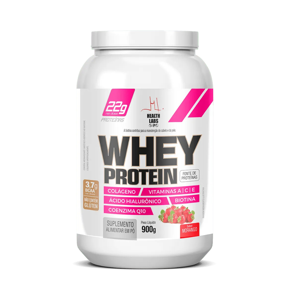 Whey Protein Feme 900g Morango - Health Labs