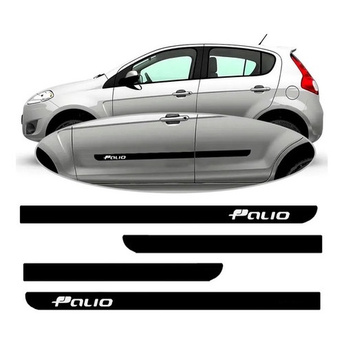 Jogo Friso Lateral Borrachão Novo Palio 2012 Até 2017 ( 04 Peças ) Aproveite!
