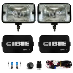 Kit Farol Milha Capa Cibie Serra Ii 2 Auxiliar Opala Chevette Fusca Universal Chicote Botão rele