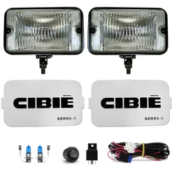 Kit Completo Farol Milha Capa Cibie Serra Ii 2 Auxiliar Opala Chevette Fusca Universal Chicote Botão