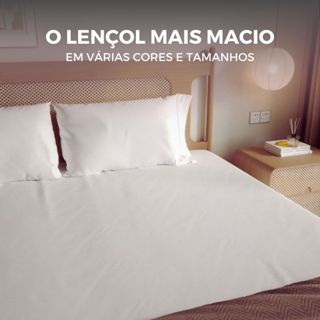 Jogo de Lençol 3 peças 500 Fios Cama Solteiro Casal Queen King Micro Percal Penteado e Ace...
