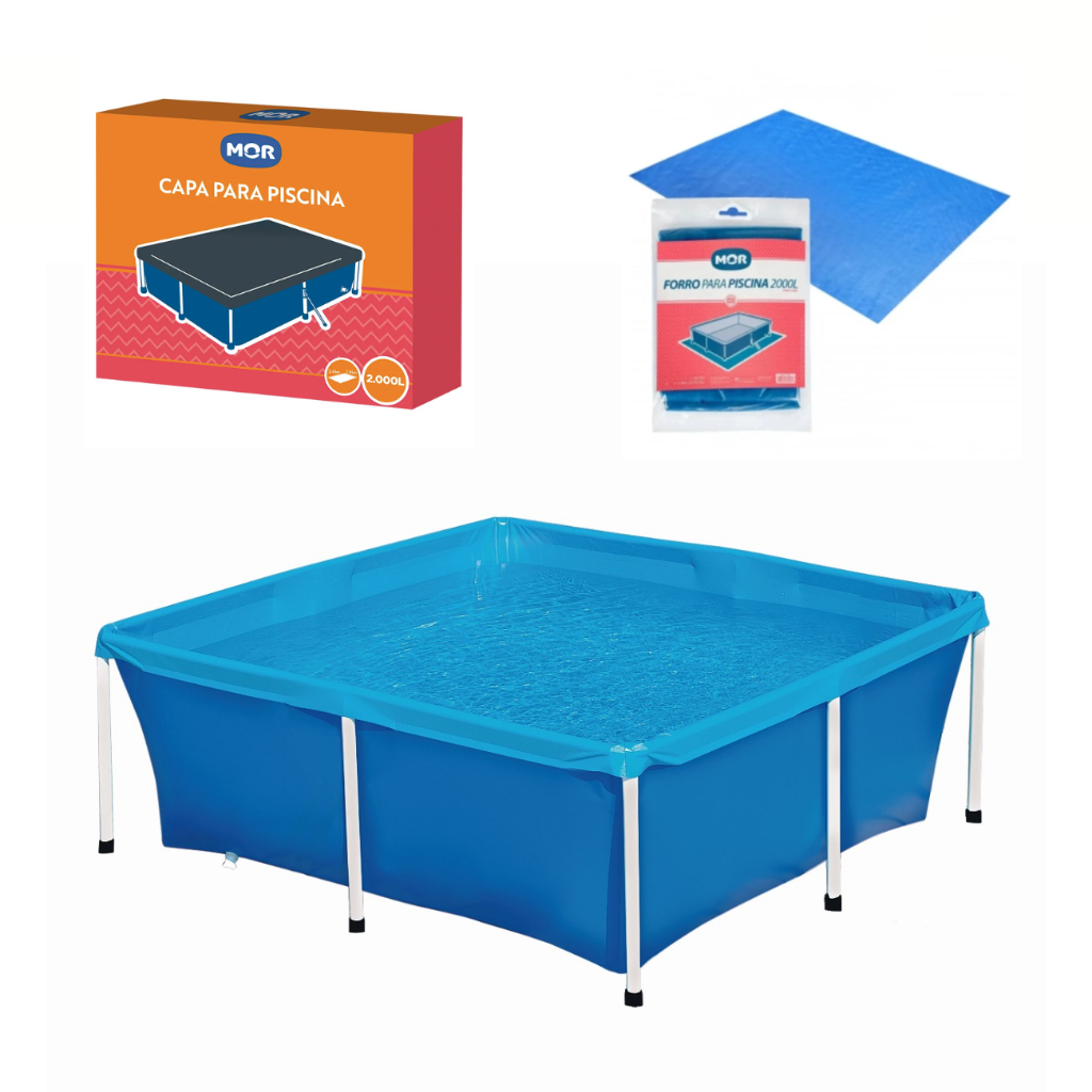 Piscina Infantil 2000 Litros + Capa + Forro Mor em Oferta na Shopee