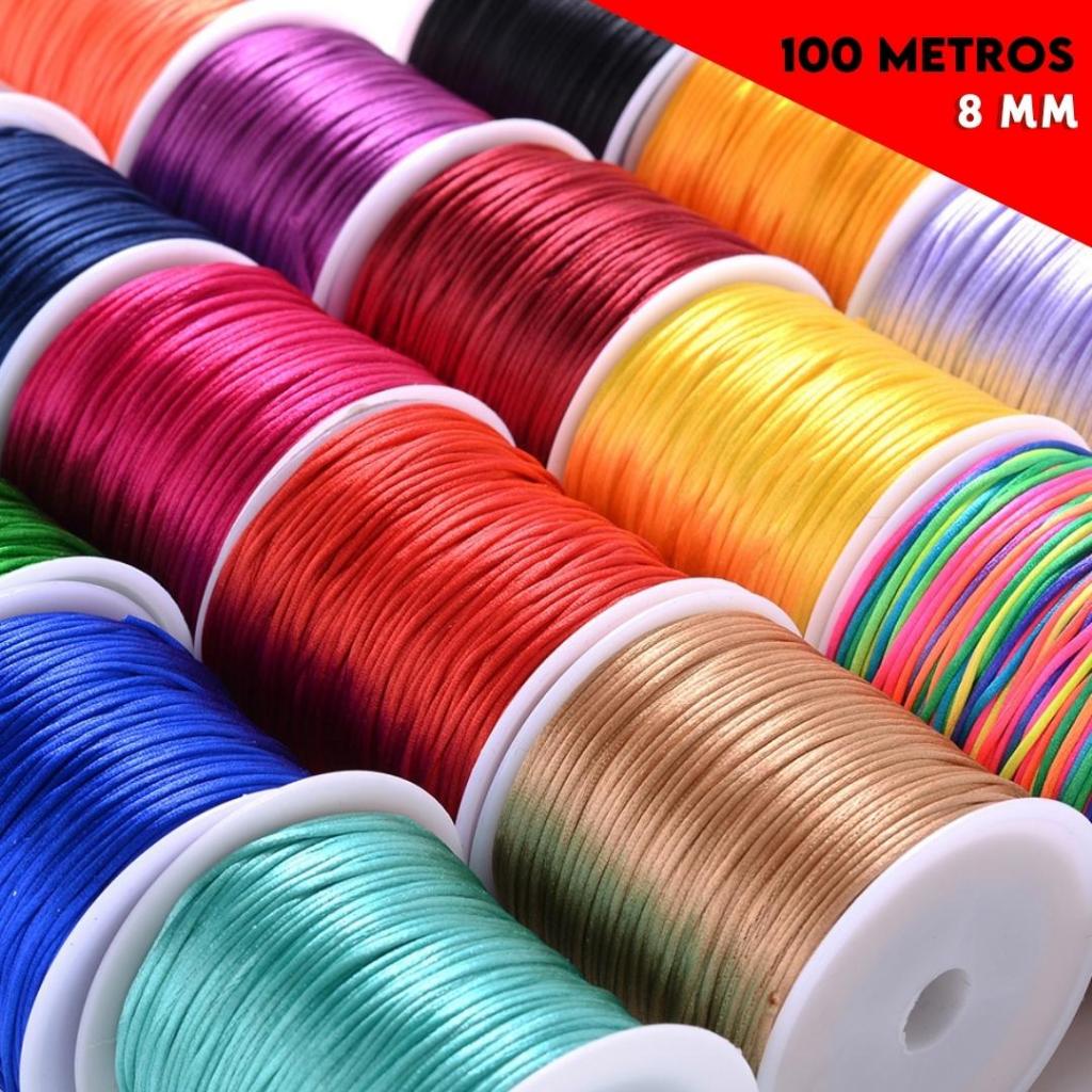 Fio De Seda - Cordão Rabo De Rato 100 Metros 0.8 mm -Varias Cores - NYBC