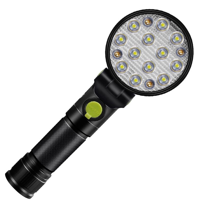 Lanterna tática de base magnetica pesca caping  bike Lanterna Led Potente Luz holofote