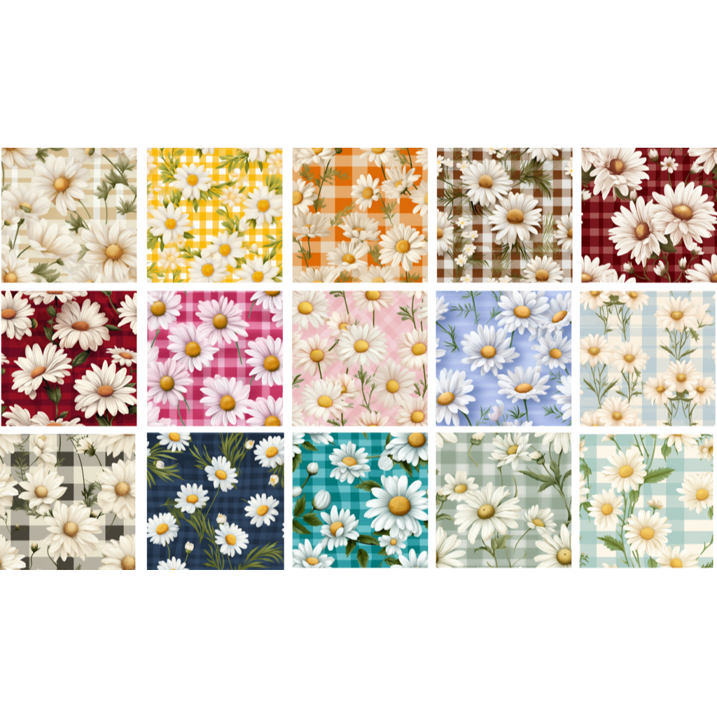 Tecido Tricoline Digital 100% algodão - Daisies em Oferta na Shopee